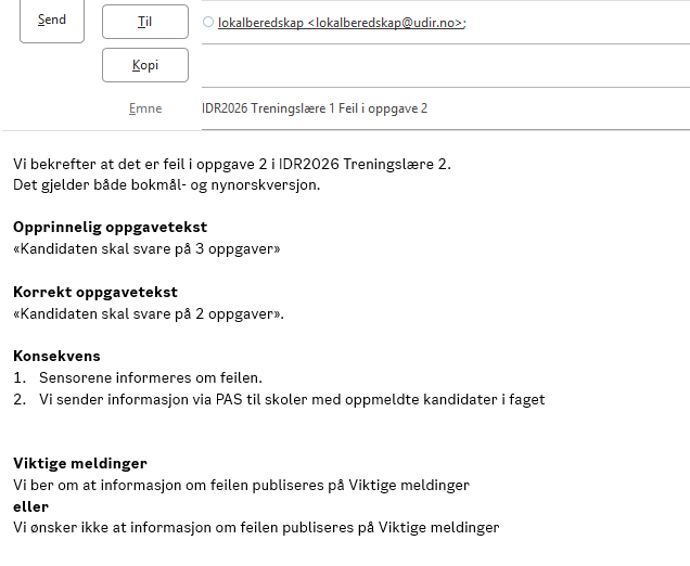 Bilde av eksempel på epost